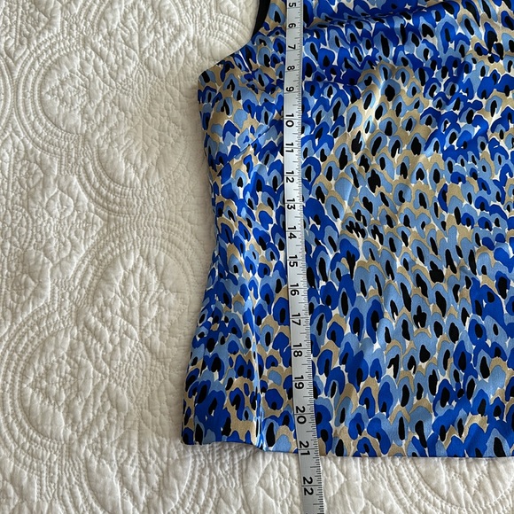 EUC: Carlisle size 0🔥100% SILK🔥Zipper side & tie back. Black Royal Blue HIP - Picture 9 of 11